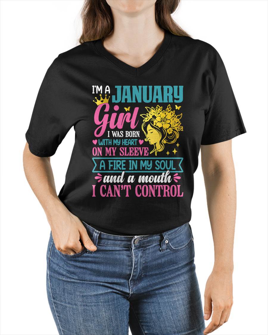 I'm A January Girl – T-Shirt For Woman – DOAN01 (SKU10-67-01)