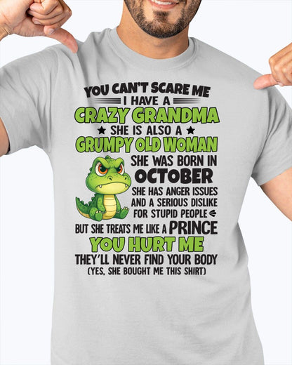 OCTOBER - YOU CAN'T SCARE ME - FOR GRANDSON - GIFT FROM GRANDMA - TIEN10 (SKU09-85-10)