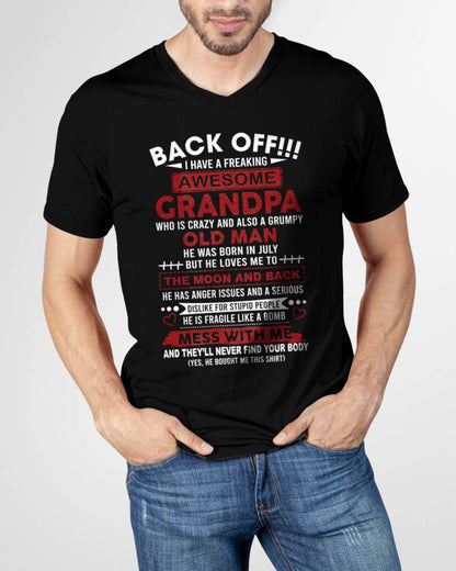 July – Back Off!!! I Have A Freaking Awesome Grandpa – Gift For Grandson And Granddaughter From Grandpa – DOAN07 (SKU10-153-07)