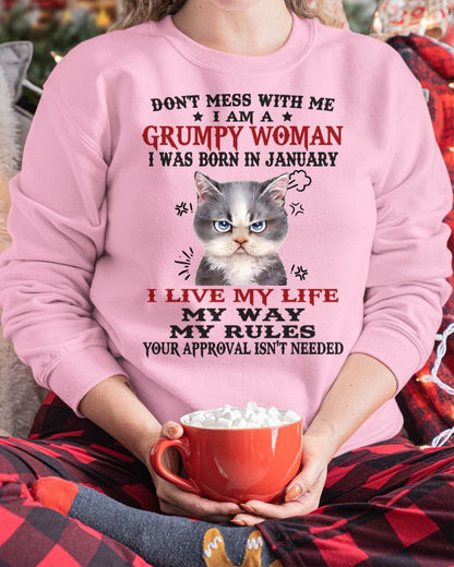Don't Mess With Me I Am A Grumpy Woman - T Shirt For Woman - DOAN01 (SKU09-94-01)