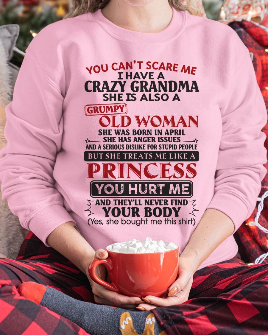 April - You Can't Scare Me - Gift For Grandson And Granddaughter From Grandma - DOAN04 (SKU10-76-04)