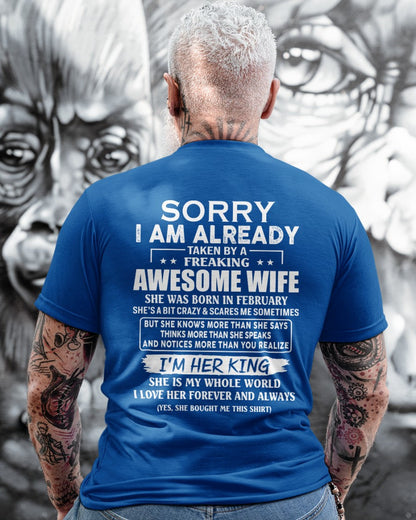 Awesome wife February - Perfect gift for husband from wife - TIEN02 (SKU68-79-02)