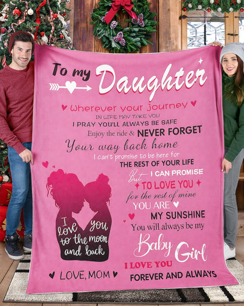 Special Gift For Daughter Blanket - A Warm Hug From Mom - TIEN00(SKU2606-201)