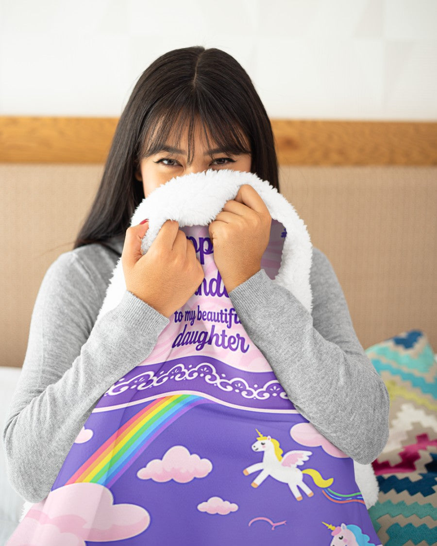 SPECIAL BIRTHDAY BLANKET TO YOUR DAUGHTER - A WARM HUG FROM MOM - TIEN00 (SKU2607-201)