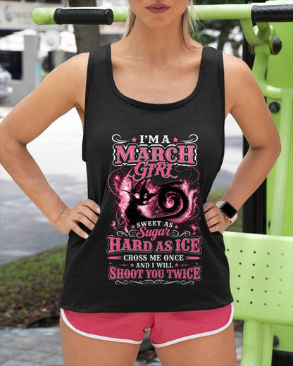 MARCH GIRL – "SWEET AS SUGAR - HARD AS ICE" – PINK VERSION – T-SHIRT FOR WOMEN – TIEN03 (SKU2607-325-03)