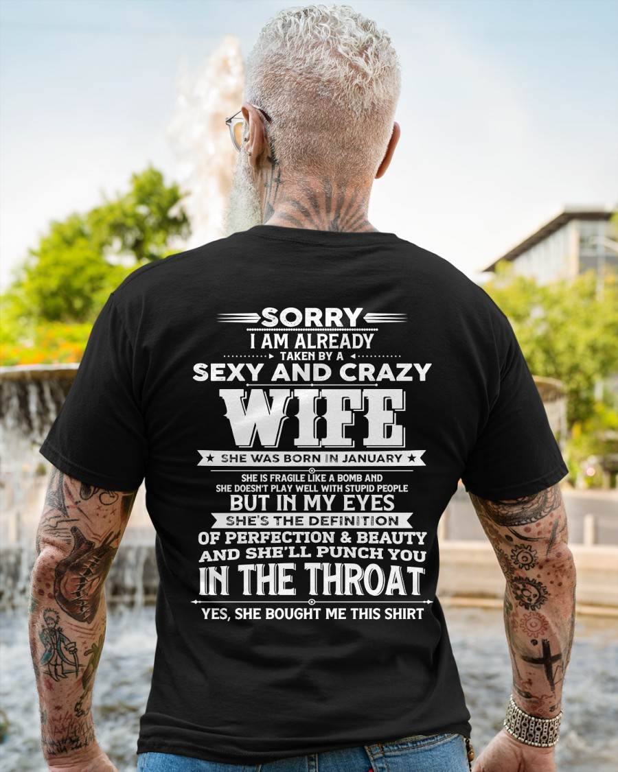 "MY WIFE IS THE DEFINITION OF PERFECTION & BEAUTY" – T- SHIRT FROM WIFE – TIEN01 (SKU2605-358-01)
