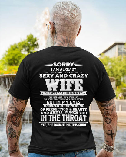 "MY WIFE IS THE DEFINITION OF PERFECTION & BEAUTY" – T- SHIRT FROM WIFE – TIEN01 (SKU2605-358-01)