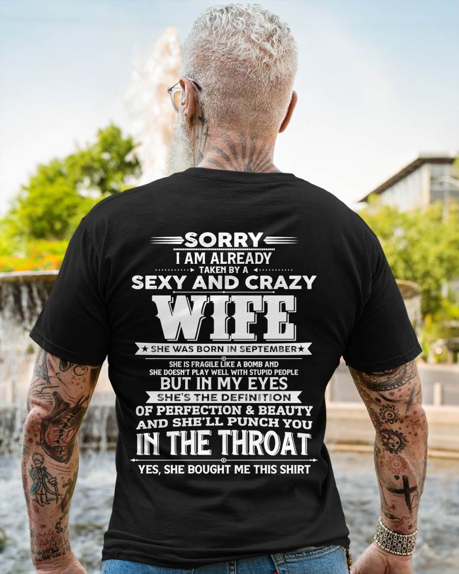 "MY WIFE IS THE DEFINITION OF PERFECTION & BEAUTY" – T- SHIRT FROM WIFE – TIEN09 (SKU2605-358-09)