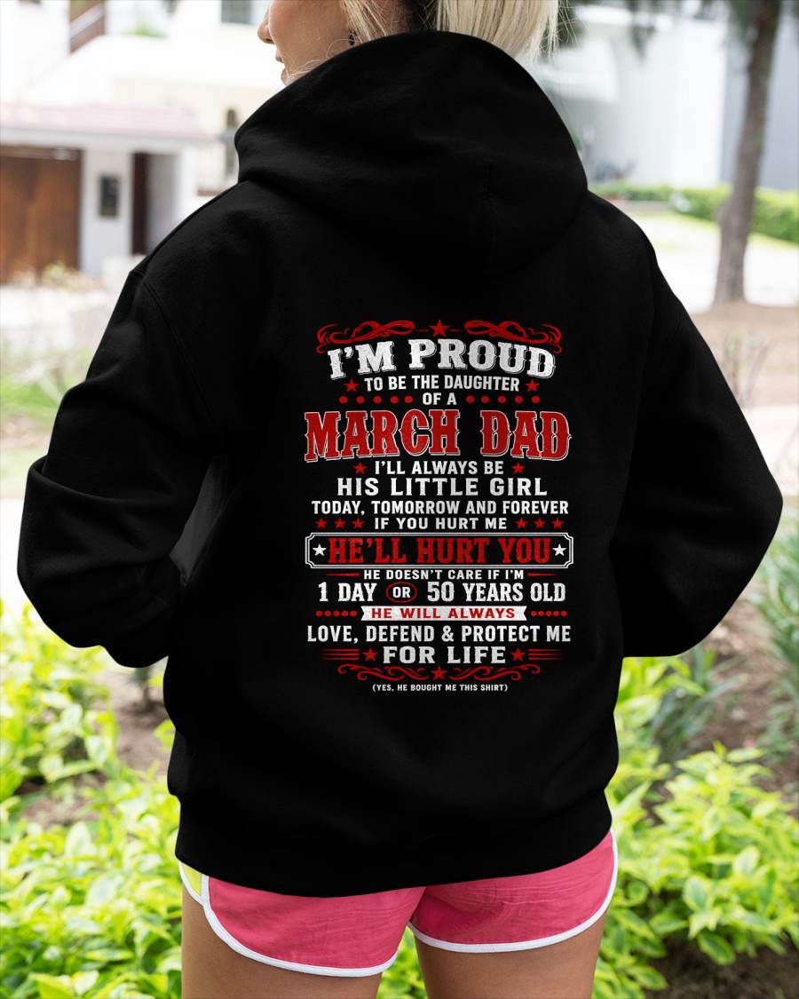 MARCH – "I'LL ALWAYS BE A LITTLE GIRL OF MY DAD" – RED VERSION – T – SHIRT FROM DAD – TIEN03 (SKU2608-154-03)