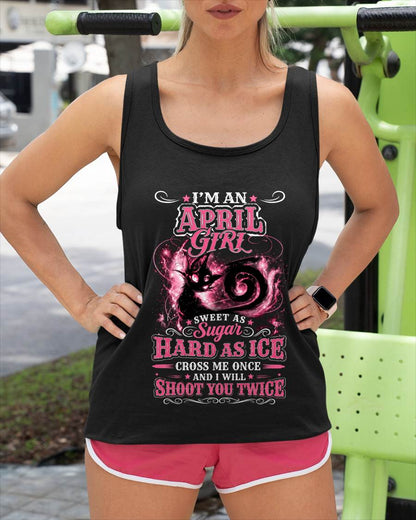 APRIL GIRL – "SWEET AS SUGAR - HARD AS ICE" – PINK VERSION – T-SHIRT FOR WOMEN – TIEN04 (SKU2607-325-04)