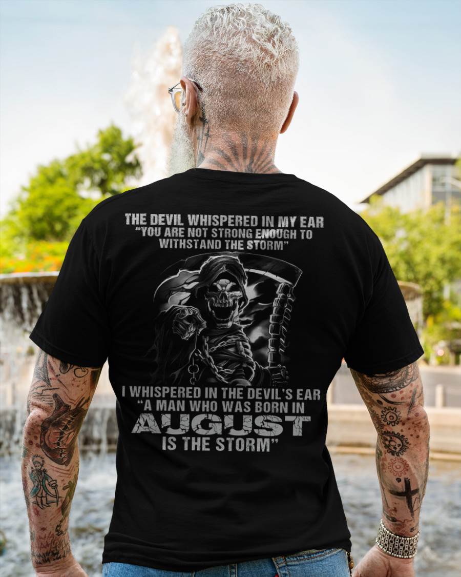 August - The Devil Whispered In My Ear - T-Shirt For Man - DOAN08 (SKU08-87-08)