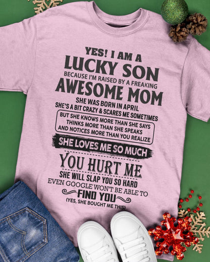 April - Awesome Mom - Perfect Gift For Your Son From Mom - TIEN04 (SKU-LKW-04)