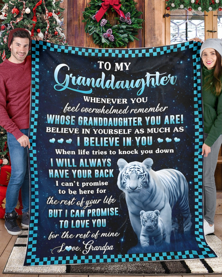 Special Gift For Your Granddaughter Blanket - From Grandpa (SKUB12-11)