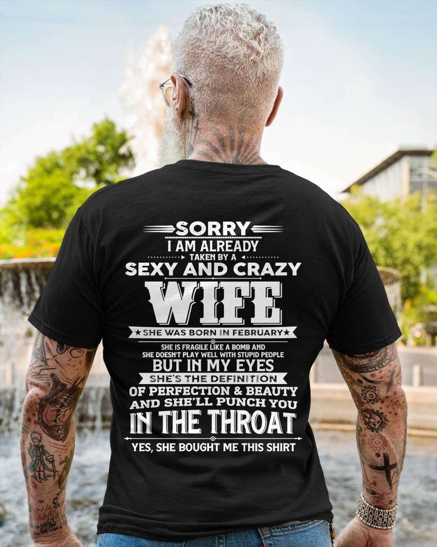 "MY WIFE IS THE DEFINITION OF PERFECTION & BEAUTY" – T- SHIRT FROM WIFE – TIEN02 (SKU2605-358-02)