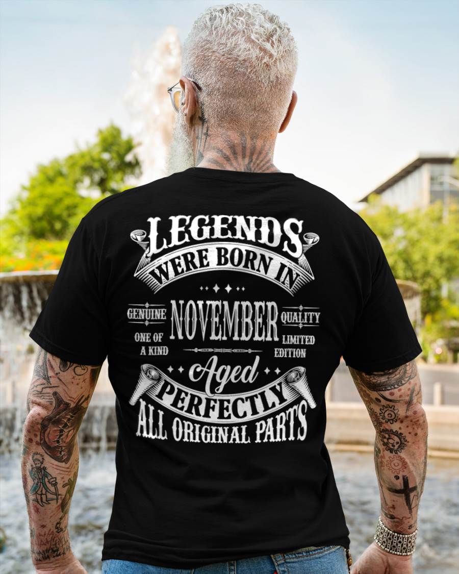 LEGENDS WERE BORN IN NOVEMBER - T-SHIRT FOR MAN - DOAN11 (SKU08-37-11)