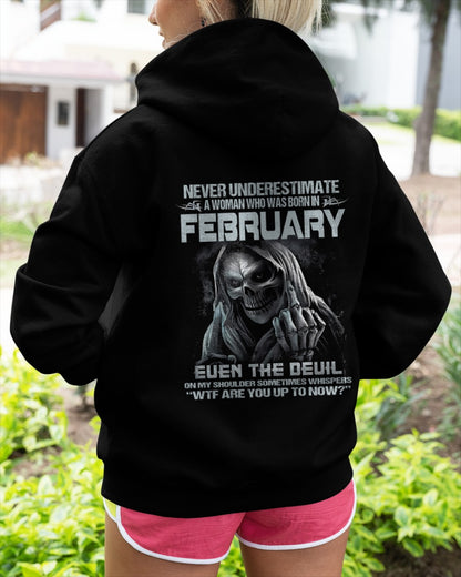 Never Underestimate A Woman Who Was Born In February – T-Shirt For Woman – DOAN02 (SKU09-13-02)