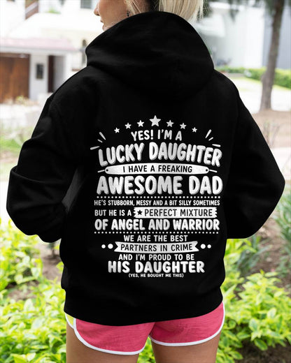 "Yes I'm A Lucky Daughter" – Cute T-Shirt From Dad – TIEN00 (SKU2606-44-00)