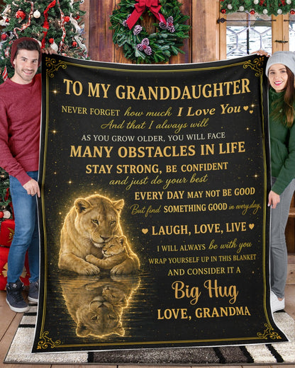 SPECIAL BLANKET TO YOUR GRANDDAUGHTER - A WARM HUG FROM GRANDMA - TIEN00(SKU2607-130)
