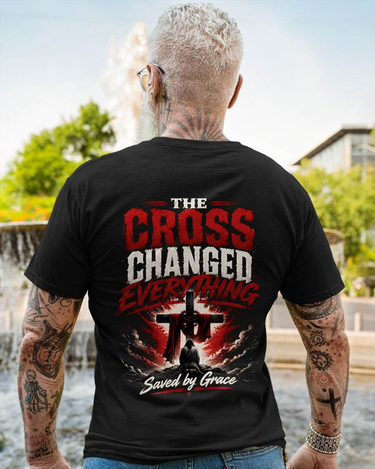 "THE CROSS CHANGED EVERYTHING" – SAVE BY GRACE – T-SHIRT FOR MEN – TIEN00 (SKU2608-78)
