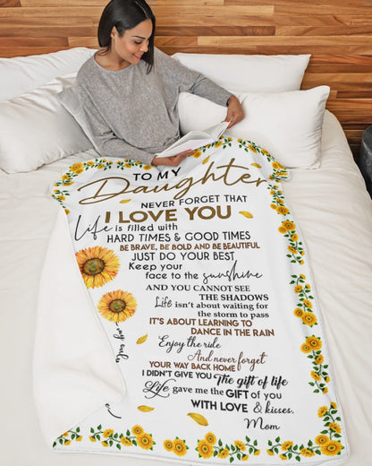 SPECIAL BLANKET TO YOUR DAUGHTER - A WARM HUG FROM MOM - TIEN00 (SKU2608-33)