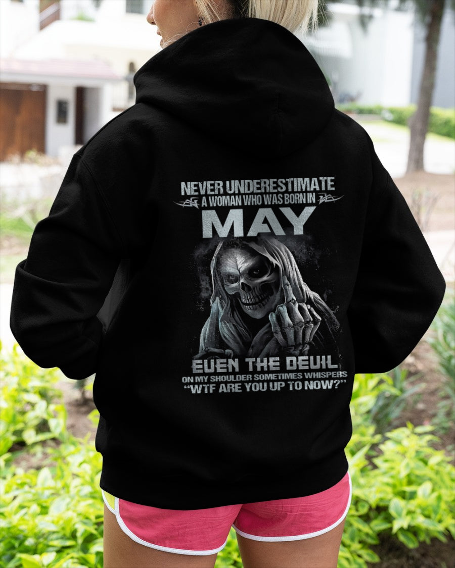 Never Underestimate A Woman Who Was Born In May – T-Shirt For Woman – DOAN05 (SKU09-13-05)