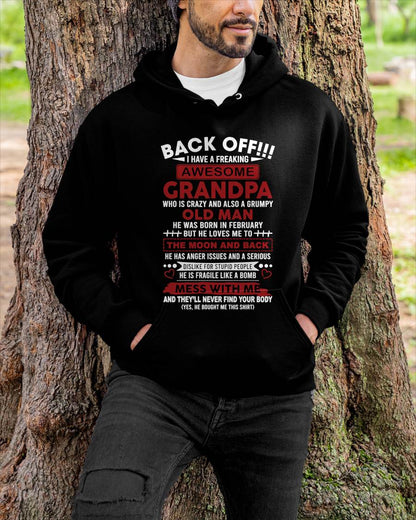February – Back Off!!! I Have A Freaking Awesome Grandpa – Gift For Grandson And Granddaughter From Grandpa – DOAN02 (SKU10-153-02)