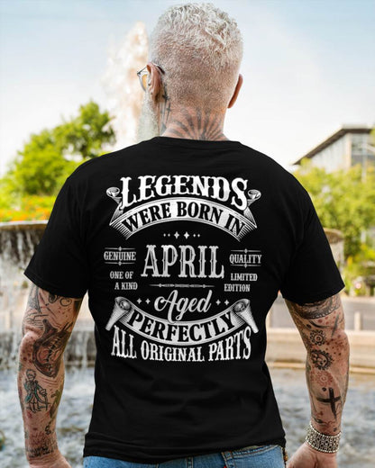 LEGENDS WERE BORN IN APRIL - T-SHIRT FOR MAN - DOAN04 (SKU08-37-04)