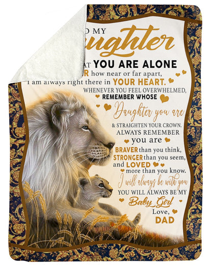 Love Your Dad Blanket - Gift For Daughter From Dad