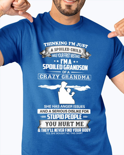 Spoiled by Grandma Shirt – From Grandma to Grandson TIEN00 (SKU-GMS2-00)