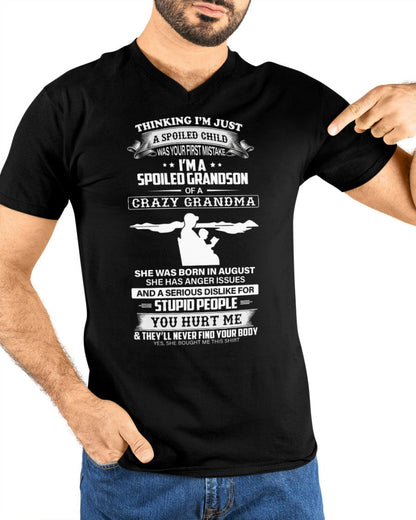 Spoiled by Grandma Shirt August Edition – From Grandma to Grandson TIEN08 (SKU-GMS2-08)