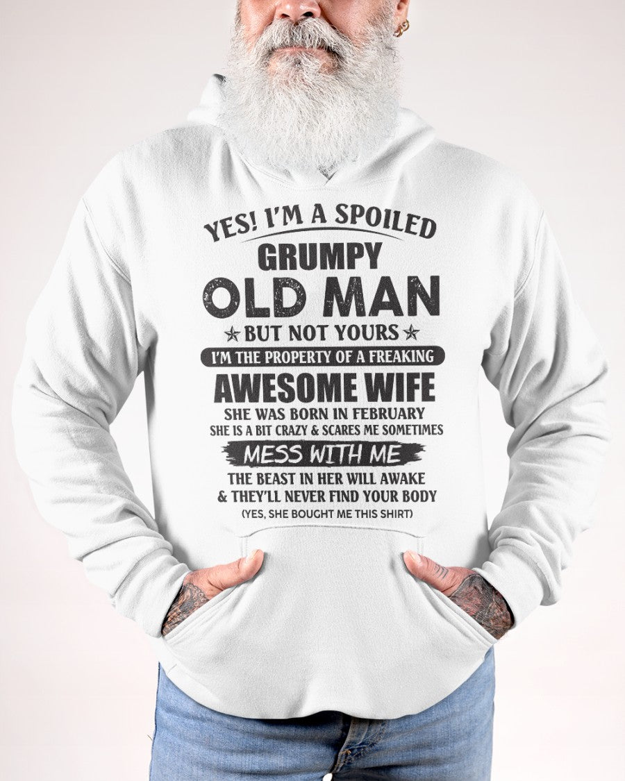 Awesome wife February - Perfect gift for your husband from wife - TIEN02 (SKU96-68-02)