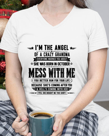 "I'm The Angel Of A Crazy Grandma" – The Beautiful T - Shirt From Grandma – TIEN10 (SKU2606-141-10)