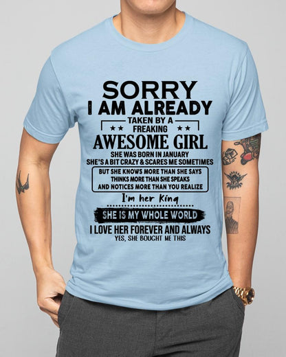 January - Awesome Girl born in January - Special gift for your boyfriend - From Wife TIEN01 (SKU.AT16)