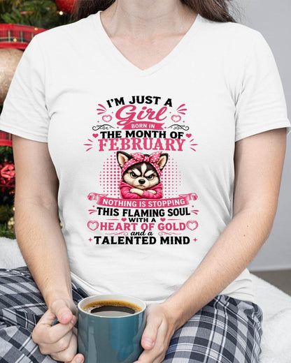 February Women – "The Girl With A Heart Of Gold And Talented Mind" – The Beautiful T - Shirt For Women – TIEN02 (SKU2605-66-02)