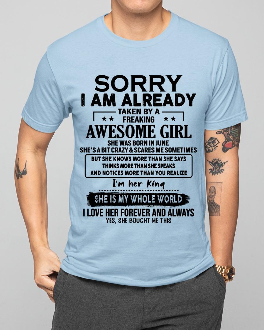 June - Awesome Girl born in June - Special gift for your boyfriend - From Wife TIEN06 (SKU.AT16)