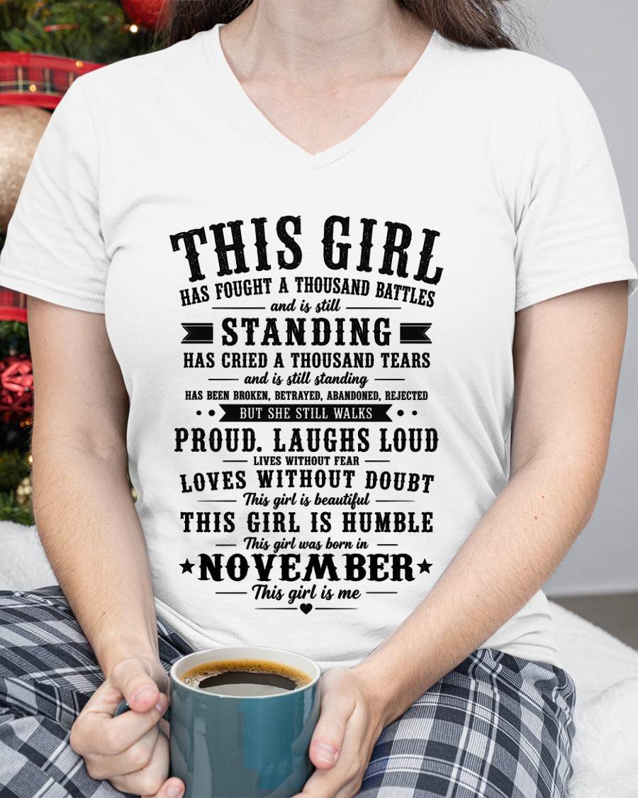 "Through A Thousand Battles, She Stands Proud And Laughs Loud" – The Beautiful T - Shirt For Women – TIEN11 (SKU2606-135-11)