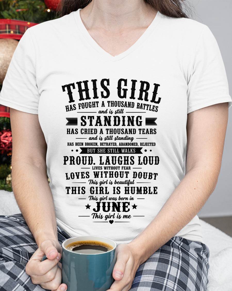 "Through A Thousand Battles, She Stands Proud And Laughs Loud" – The Beautiful T - Shirt For Women – TIEN06 (SKU2606-135-06)