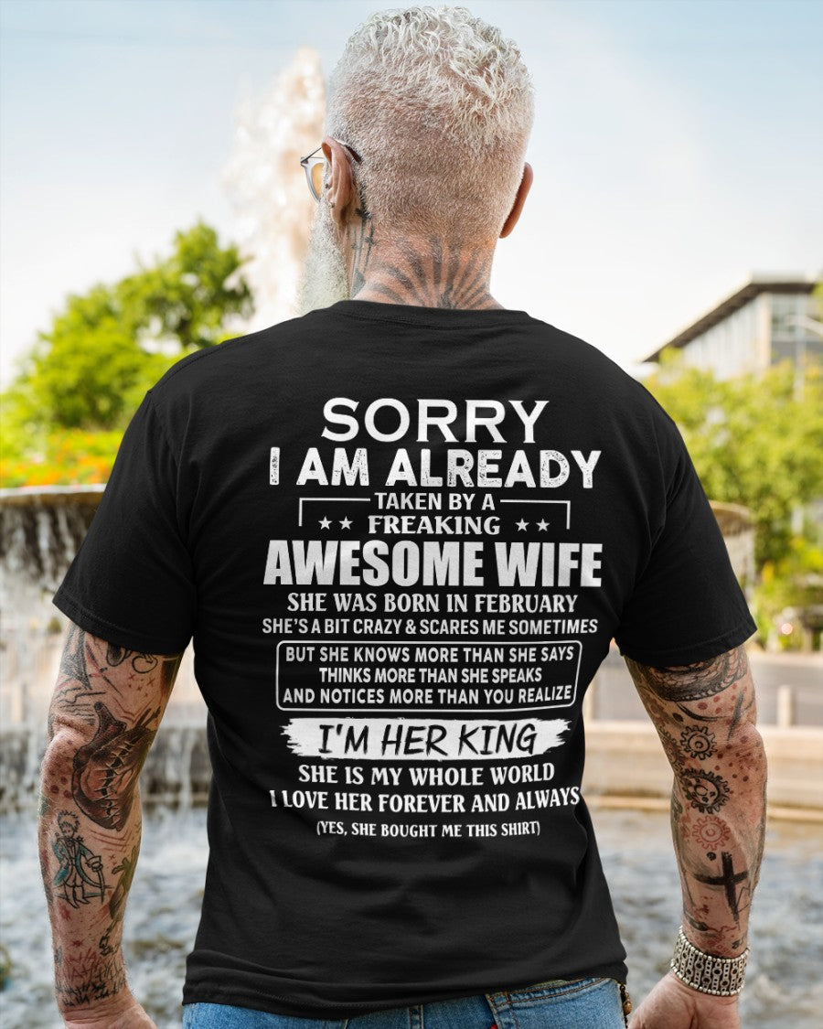 Awesome wife February - Perfect gift for husband from wife - TIEN02 (SKU68-79-02)