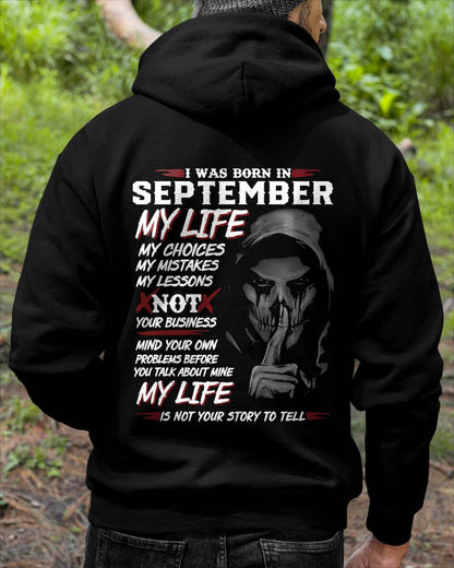 I WAS BORN IN SEPTEMBER - T-SHIRT FOR MAN - DOAN09 (SKU08-36-09)