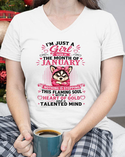 January Women – "The Girl With A Heart Of Gold And Talented Mind" – The Beautiful T - Shirt For Women – TIEN01 (SKU2605-66-01)