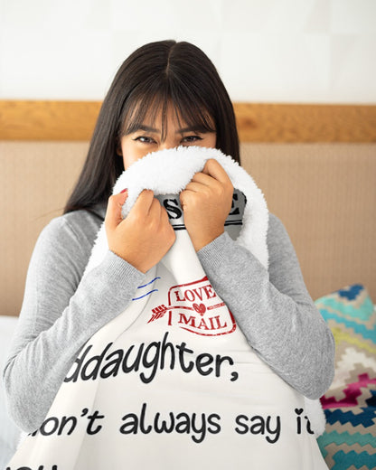 SPECIAL BLANKET TO YOUR GRANDDAUGHTER - A WARM HUG FROM GRANDMA - TIEN00 (SKU2608-312)