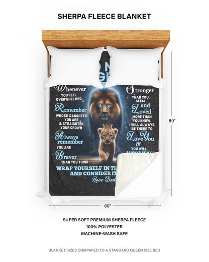 Special Gift For Your Daughter Blanket - From Dad (SKUB12-126)