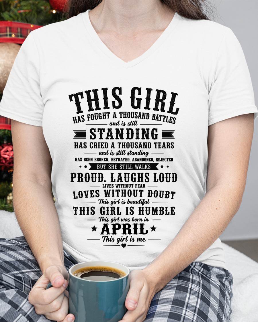 "Through A Thousand Battles, She Stands Proud And Laughs Loud" – The Beautiful T - Shirt For Women – TIEN04 (SKU2606-135-04)