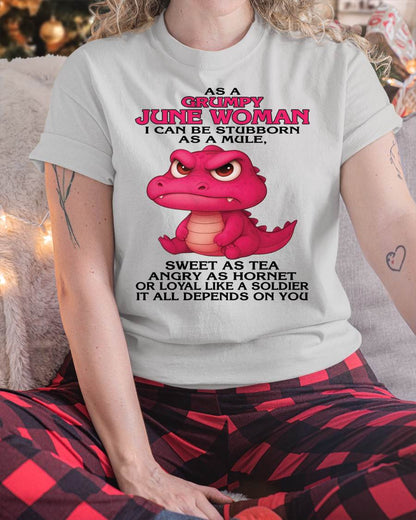 As A Grumpy January Woman - T Shirt For Woman - DOAN06 (SKU09-31-06)
