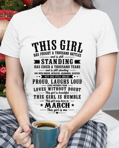 "Through A Thousand Battles, She Stands Proud And Laughs Loud" – The Beautiful T - Shirt For Women – TIEN03 (SKU2606-135-03)