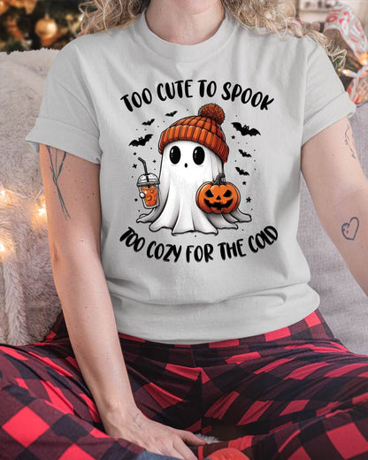 Too Cute To Spook Too Cozy For The Cold - T Shirt For Woman - DOAN (SKU09-50)