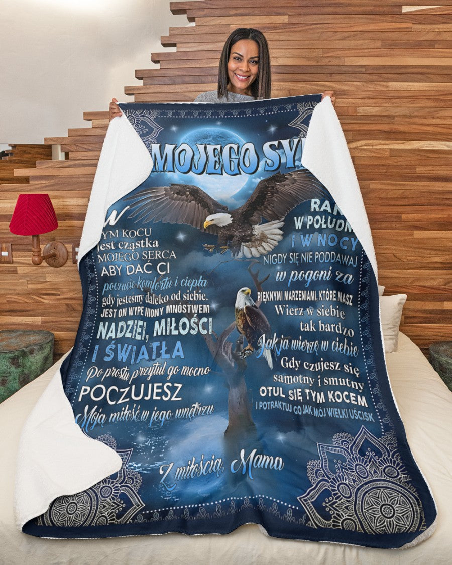 Specjalny prezent dla syna – koc od mamy (SKUB12-199)
