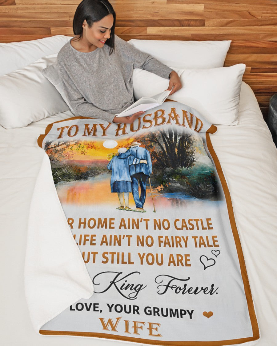 SPECIAL BLANKET TO YOUR HUSBAND - A WARM HUG FROM WIFE - TIEN00 (SKU2608-22)