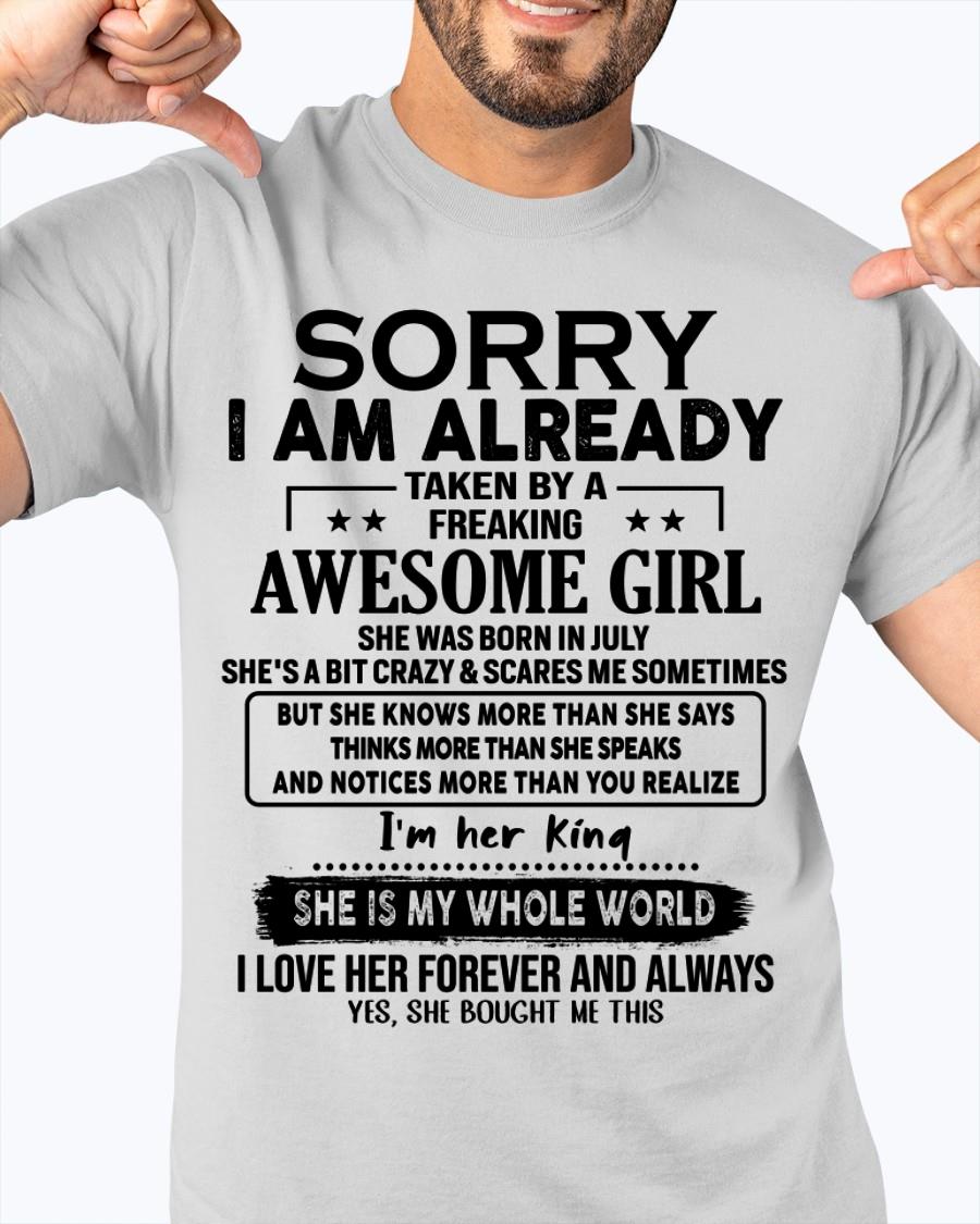 July - Awesome Girl born in July - Special gift for your boyfriend - From Wife TIEN07 (SKU.AT16)