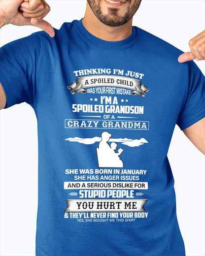 Spoiled by Grandma Shirt January Edition – From Grandma to Grandson TIEN01 (SKU-GMS2-01)
